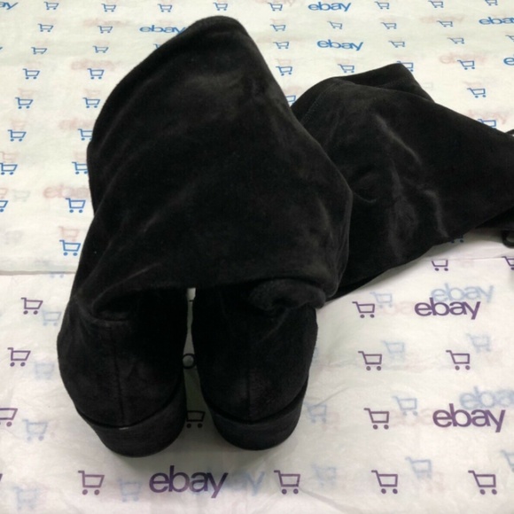 NEW $595 AQUATALIA FLORENCIA SUEDE OVER THE KNEE OTK BOOT 7.5 BLACK - Picture 8 of 8